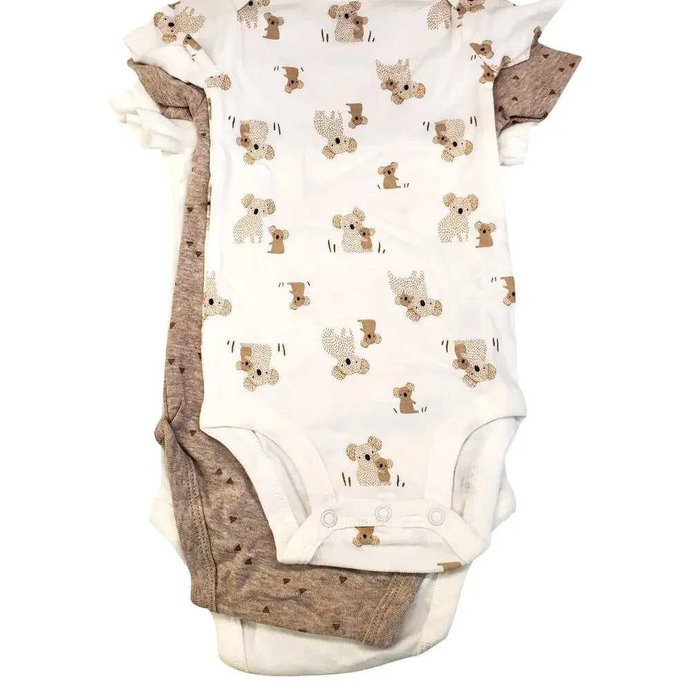 Carters Baby Boy Koala Body Suit 3 Piece 6-9 Months NEW Cotton